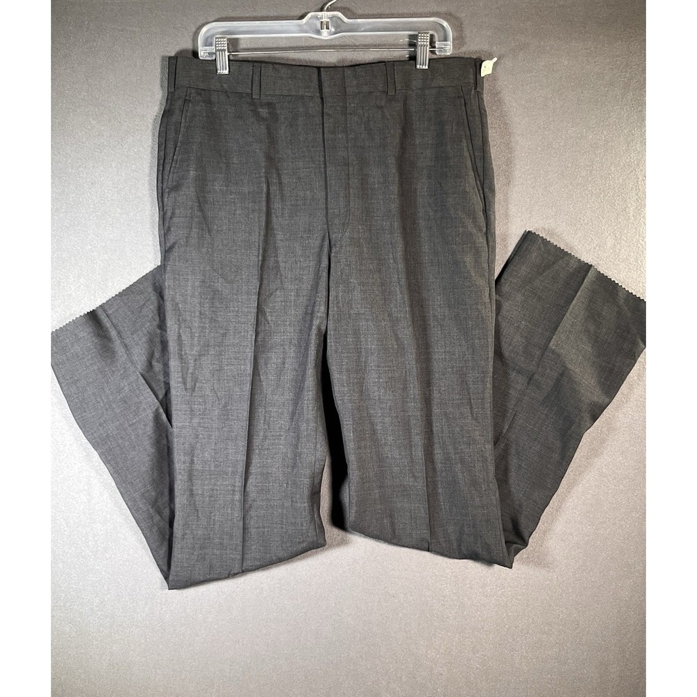 Stafford Vintage Worsted Wool Dress Pants Slacks Gray NWT USA Made